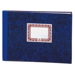 LIBRO DE CARTON RAYADO HORIZONTAL AZUL FOLIO APAISADO 100 HOJAS  DOHE 09971