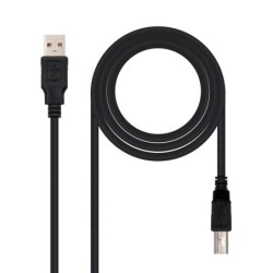 10.01.0102-BK cable USB USB 2.0 1 m USB A USB B Negro