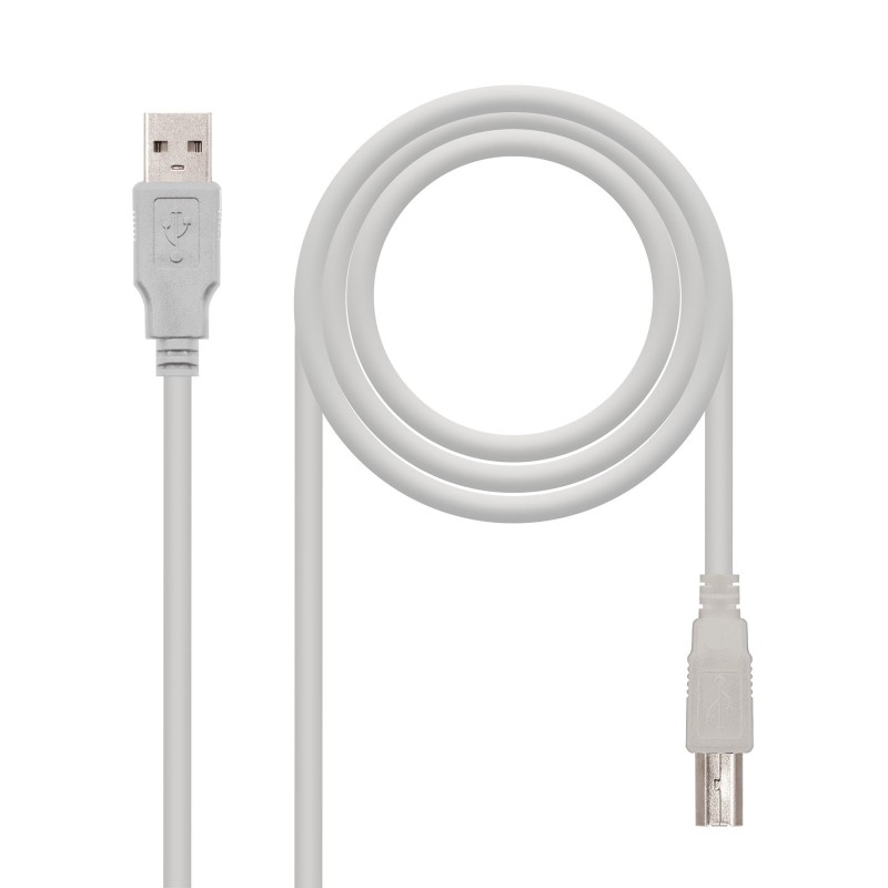 CABLE USB 2.0 IMPRESORA  TIPO A/M-B/M  BEIGE  3.0 M
