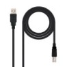 CABLE USB 2.0 IMPRESORA  TIPO A/M-B/M  NEGRO  3.0 M