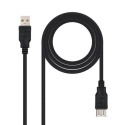 CABLE USB 2.0  TIPO A/M-A/H  NEGRO  3.0 M