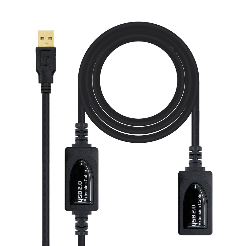 CABLE USB 2.0 PROLONGADOR CON AMPLIFICADOR  TIPO A/M-A/H  10 M