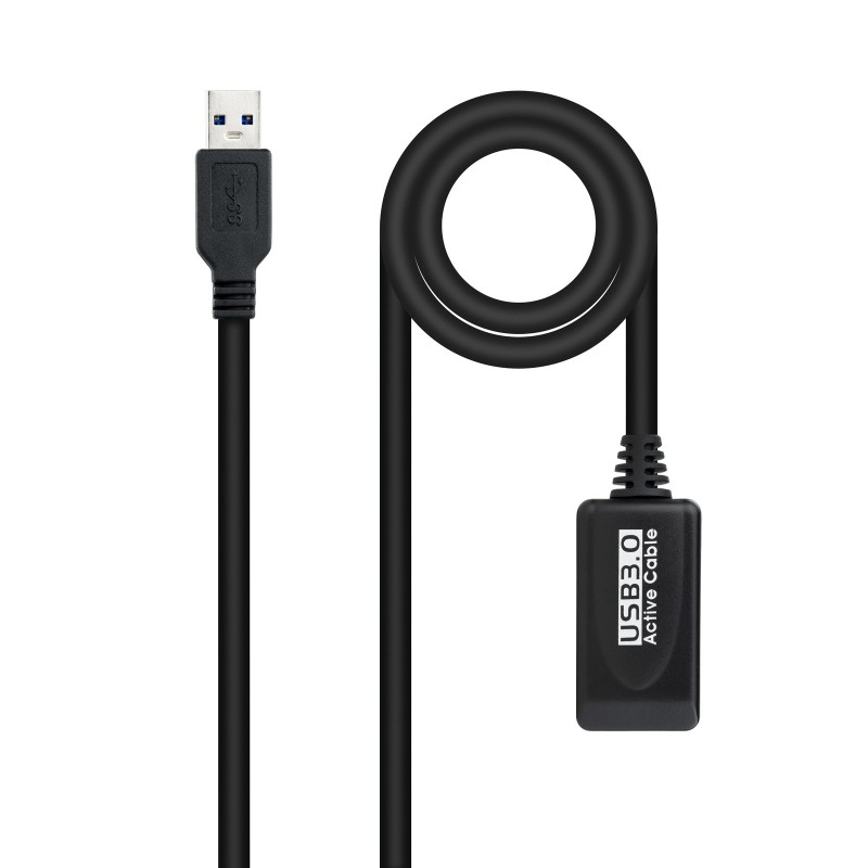 Cable USB 3.0 prolongador con amplificador  tipo A/M-A/H  5m