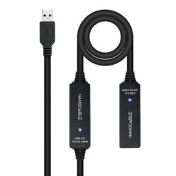 Cable USB 3.0 prolongador con amplificador  tipo A/M-A/H  10m