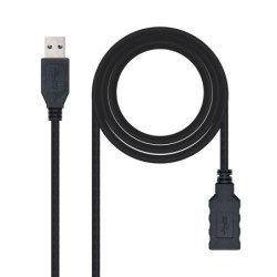 Cable USB 3.0  Tipo A/M-A/H  Negro  3.0 M