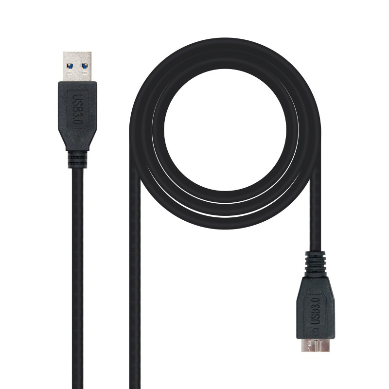 CABLE USB 3.0  TIPO A/M-MICRO B/M  NEGRO  1.0 M