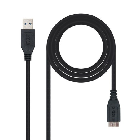 CABLE USB 3.0  TIPO A/M-MICRO B/M  NEGRO  1.0 M