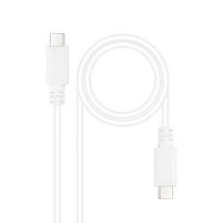 Cable USB 2.0 3A  tipo USB-C/M-USB-C/M  Blanco  1.5 m