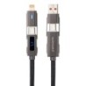 10.01.2501 cable USB USB 2.0 1 m USB A/USB C USB C/Lightning 27 W Negro