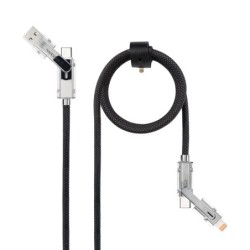10.01.2601 cable USB USB 2.0 1 m USB A/USB C USB C/Lightning 27 W Negro  Gris