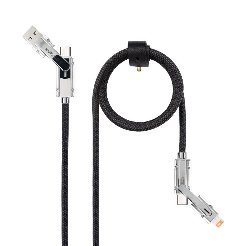 10.01.2601 cable USB USB 2.0 1 m USB A/USB C USB C/Lightning 27 W Negro  Gris