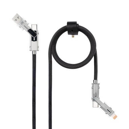 10.01.2601 cable USB USB 2.0 1 m USB A/USB C USB C/Lightning 27 W Negro  Gris