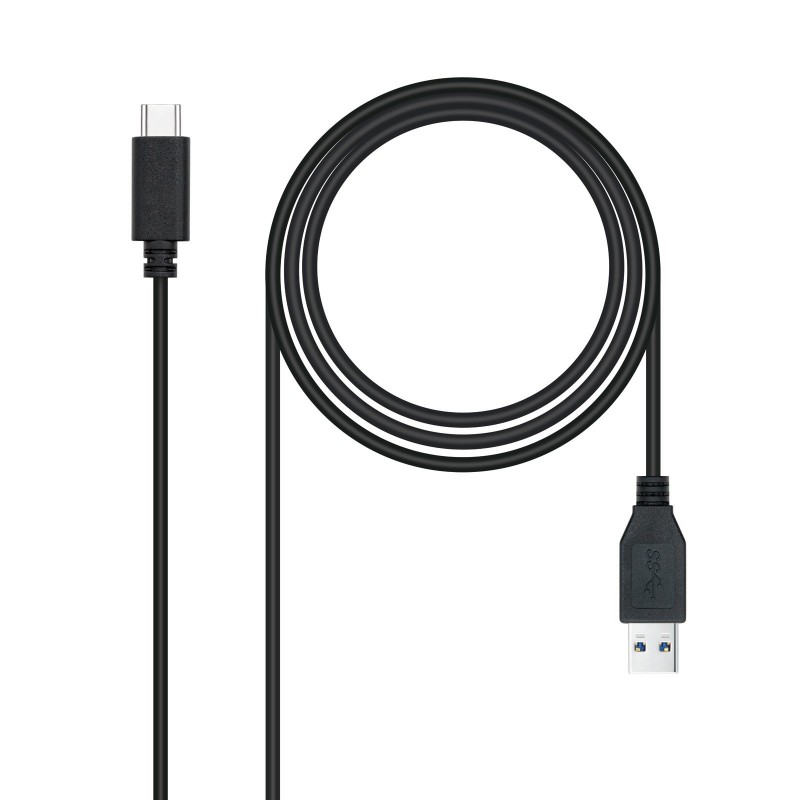 Cable USB 3.1 Gen2 10Gbps 3A  tipo USB-C/M-A/M  negro  0.5 m