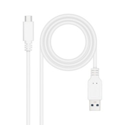 Cable USB 3.1  Gen2 10 Gbps 3A  tipo USB-C/M-A/M  Blanco  1.5 m
