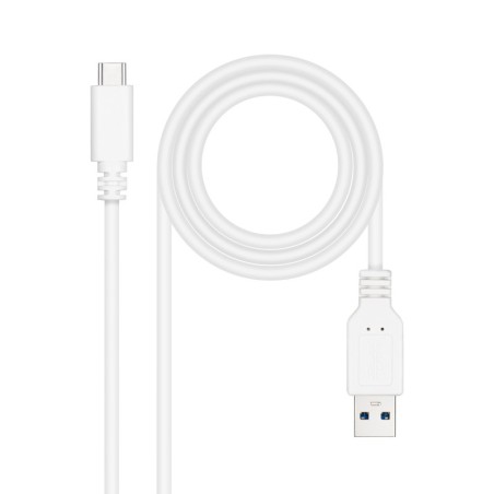 Cable USB 3.1  Gen2 10 Gbps 3A  tipo USB-C/M-A/M  Blanco  1.5 m