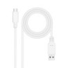 Cable USB 3.1  Gen2 10 Gbps 3A  tipo USB-C/M-A/M  Blanco  1.5 m