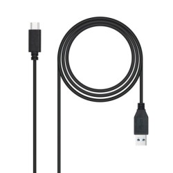 Cable USB 3.1  Gen2 10 Gbps 3A  tipo USB-C/M-A/M  Negro  2 m