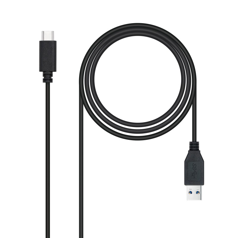 Cable USB 3.1  Gen2 10 Gbps 3A  tipo USB-C/M-A/M  Negro  2 m