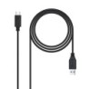 Cable USB 3.1  Gen2 10 Gbps 3A  tipo USB-C/M-A/M  Negro  2 m