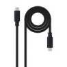 Cable USB 3.1 Gen2 10Gbps 5A  4K/60Hz  USB-C/M-USB-C/M  Negro  1.5 m
