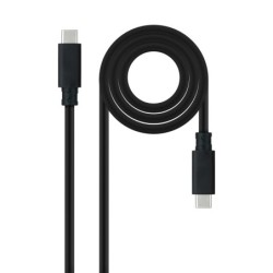 Cable USB 3.1 Gen2 10Gbps 5A  4K/60Hz  USB-C/M-USB-C/M  Negro  2 m