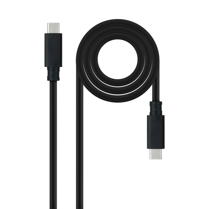 Cable USB 3.2 Gen2x2 20Gbps 5A/100W 4K/60Hz USB-C/M-USB-C/M  Negro  3 m