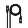 Cable USB 4 Gen 3x2 40Gbps 5A/240W  USB-C/M-USB-C/M  Negro  1 m