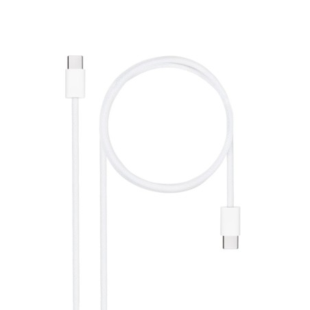 Cable USB-C 2.0 60W 3A  USB-C/M-USB-C/M  Blanco  1 m