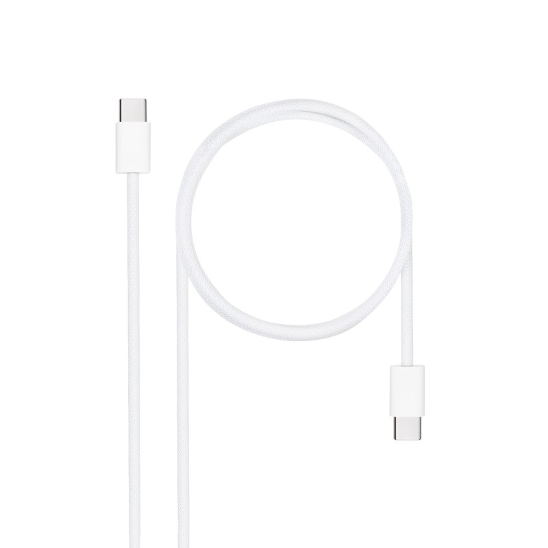 Cable USB-C 2.0 60W 3A  USB-C/M-USB-C/M  Blanco  2 m