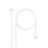 Cable USB-C 2.0 60W 3A  USB-C/M-USB-C/M  Blanco  2 m