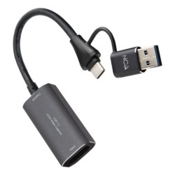 10.15.0001 adaptador de cable de vdeo HDMI tipo A (Estndar) USB Type-C + USB Type-A Gris