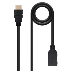 Cable HDMI 2.0 Prolongador A/M-A/H  Negro  1 m