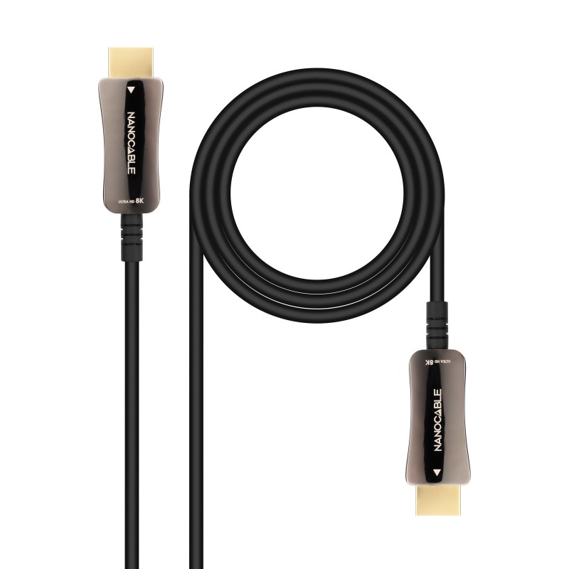 Cable HDMI V2.1 AOC 8K@60Hz 4K@120Hz 48Gbps A/M-A/M  Negro  10 m