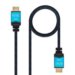 Cable HDMI V2.0 4K@60GHz 18 Gbps A/M-A/M  negro  0.5 m.