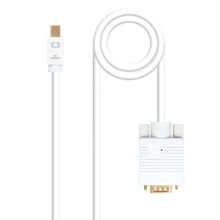 Cable conversor Mini DP a VGA  Mini DP/M - VGA/M  Blanco  3.0 M