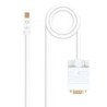 Cable conversor Mini DP a VGA  Mini DP/M - VGA/M  Blanco  3.0 M