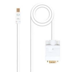Cable conversor Mini DP a VGA  Mini DP/M - VGA/M  Blanco  5.0 M