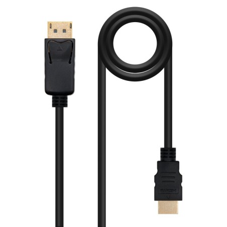 Cable conversor DISPLAYPORT a HDMI  DP/M - HDMI/M  Negro  2.0 M