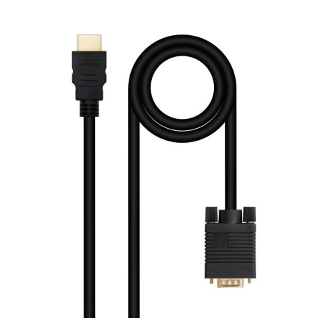 Cable Conversor HDMI a VGA  1.8 m  Negro