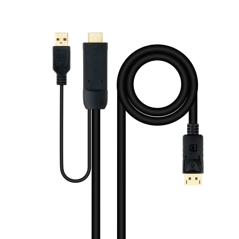 Cable Conversor HDMI 2.0 a DisplayPort V1.2  1.8 m  Negro