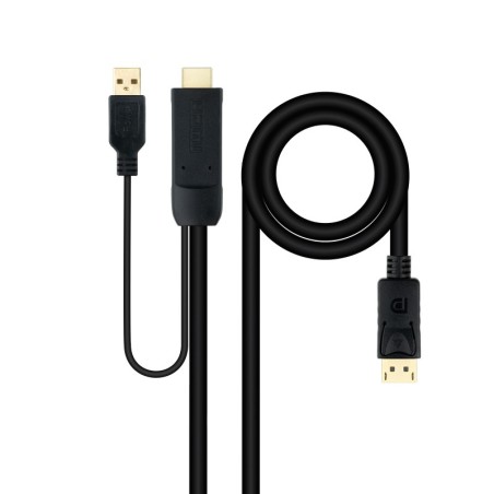 Cable Conversor HDMI 2.0 a DisplayPort V1.2  1.8 m  Negro