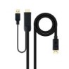 Cable Conversor HDMI 2.0 a DisplayPort V1.2  1.8 m  Negro