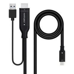 Cable Conversor HDMI a USB-C  Negro  1.8 m