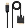 Cable conversor DISPLAYPORT a DVI  DP/M - DVI/M  Negro  2.0 M