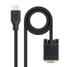 Cable conversor VGA/M a HDMI/M  Negro  1.8m