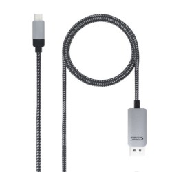 10.15.5002 adaptador de cable de vdeo 1 8 m USB Tipo C DisplayPort Aluminio  Negro