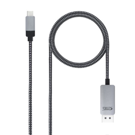 10.15.5002 adaptador de cable de vdeo 1 8 m USB Tipo C DisplayPort Aluminio  Negro