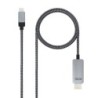 10.15.5102 adaptador de cable de vdeo 1 8 m USB Tipo C HDMI Aluminio  Negro