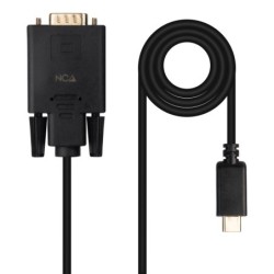 Cable Conversor USB-C/M a VGA/M  1.8 m  Negro