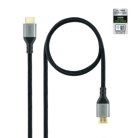 Cable HDMI 2.1 Certificado ULTRA HIGH SPEED A/M-A/M  Negro  1.5 m